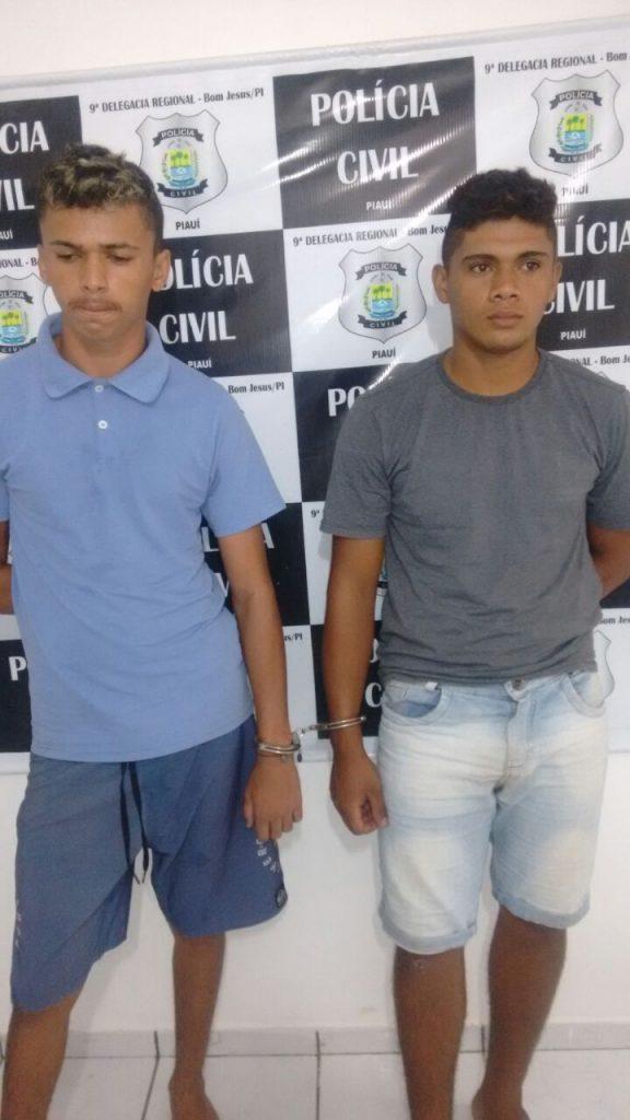 Dupla é presa após praticar vários assaltos em Bom Jesus (Crédito: Polícia Civil)