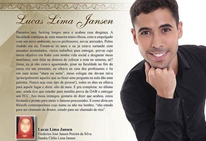 Aluno desabafa em convite de formatura: “Acabou essa desgraça"