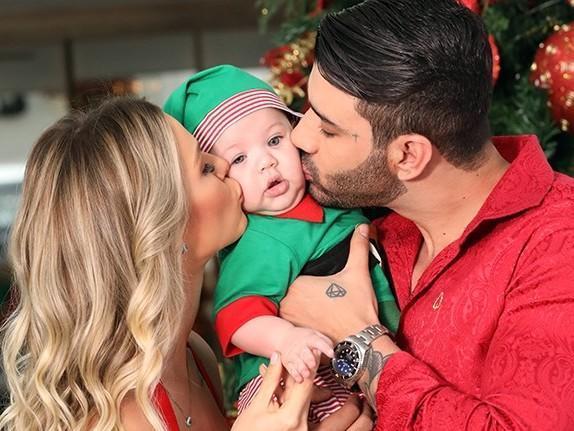 Gusttavo Lima sobre Natal com esposa e filho:'Me sinto completo'