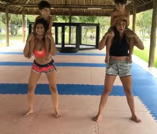 Juliana Paes mostra treinamento (Crédito: Instagram)