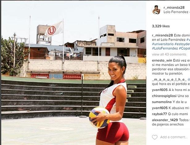 Rocio Miranda joga pelo Universitario (Crédito: Reprodução)