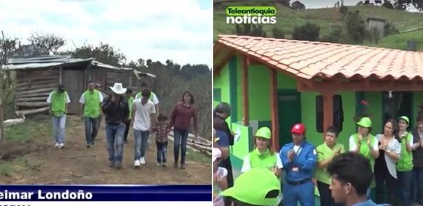 Casa de Johan antes e depois da reforma (Crédito: Reprodução)