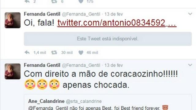 Hater tem conta suspensa ao chamar Fernanda Gentil de "Sapatão"