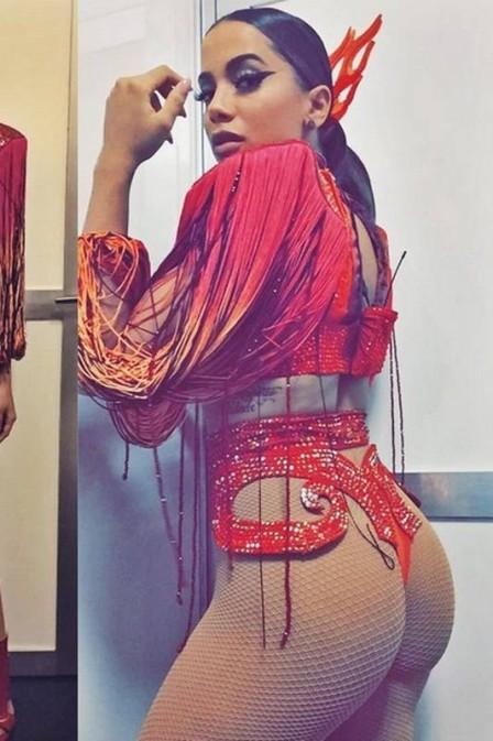 Body fio-dental que Anitta usou no baile (Crédito: Reprodução)