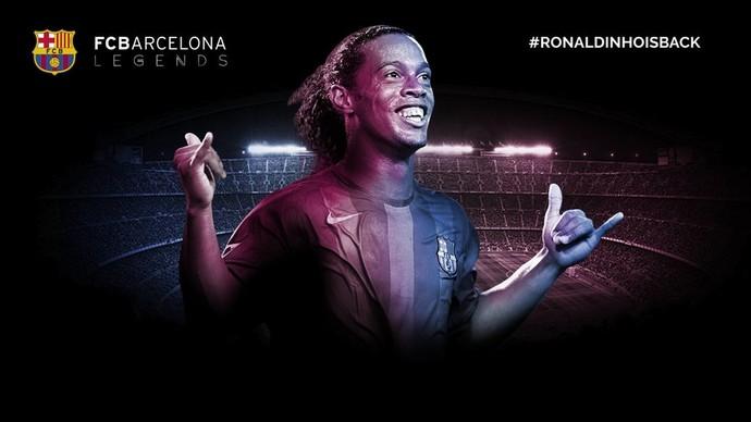 Ronaldinho Gaúcho fará parte do FCBarcelona Legends (Crédito: Reprodução)