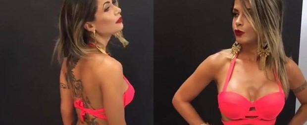 Cacau estrela ensaio de biquíni e bumbum impecável rouba a cena