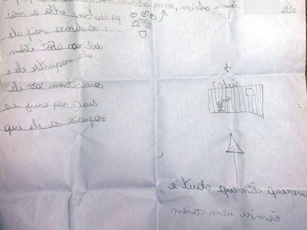 Criança escreve carta para denunciar o pai por abuso sexual