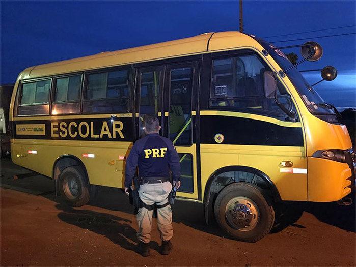 Ônibus apreendido (Crédito: Reprodução)