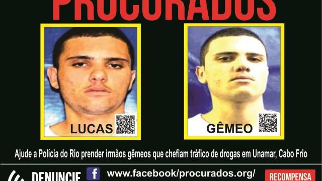 Polícia oferece recompensa por gêmeos acusados de tráfico de drogas