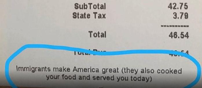 Restaurante põe em conta mensagem contra política de Trump