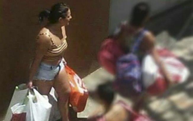 Vereadora é flagrada saqueando loja (Crédito: Reprodução)