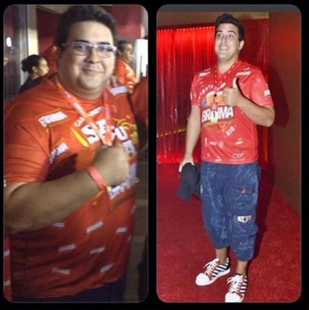 André Marques posta antes e depois, e celebra perda de 75kg