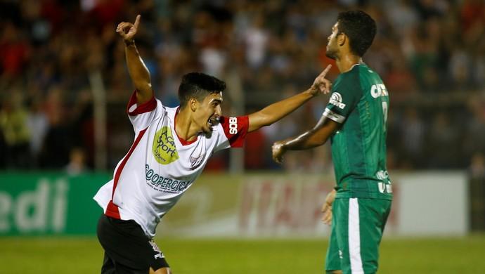 Brayan comemora gol do Paulista que eliminou a Chapecoense da Copinha (Crédito: Reprodução)