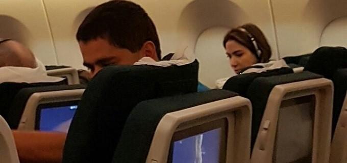 Patricia Abravanel é vista em classe econômica internacional