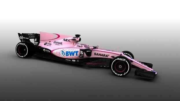 Novo carro da Force India levará as cores rosa e preto (Crédito: Reprodução)