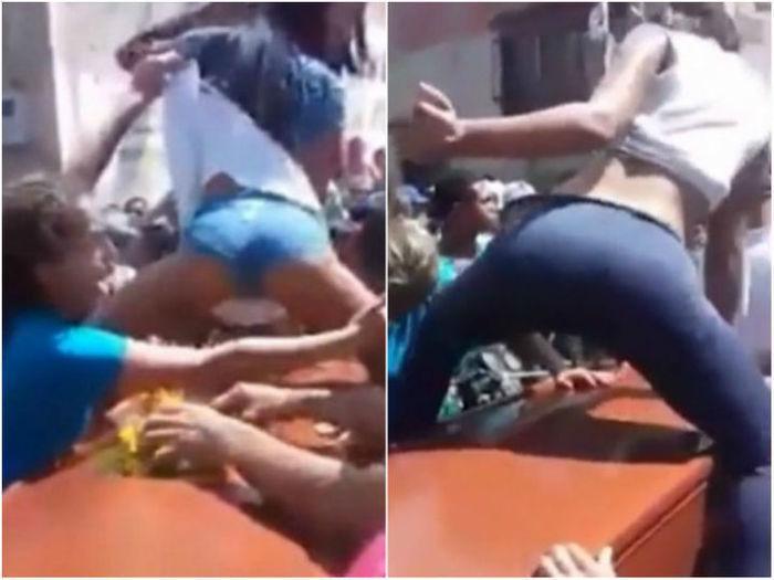 Garotas dançam e sensualizam em cima do caixão do morto