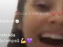 Ex-BBB Mayla vai à loucura após ser chamada de gostosa por Bieber