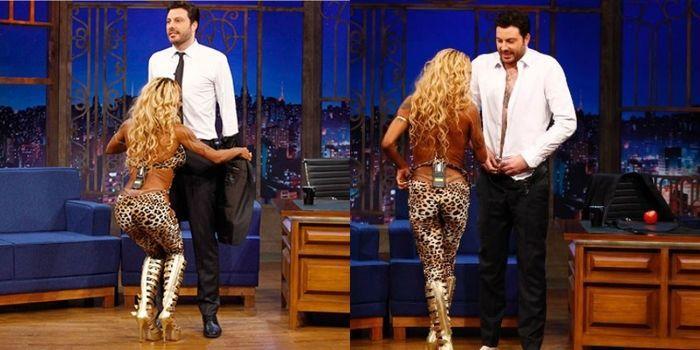 Inês Brasil e Danilo Gentili tiram a roupa, viram assunto na web