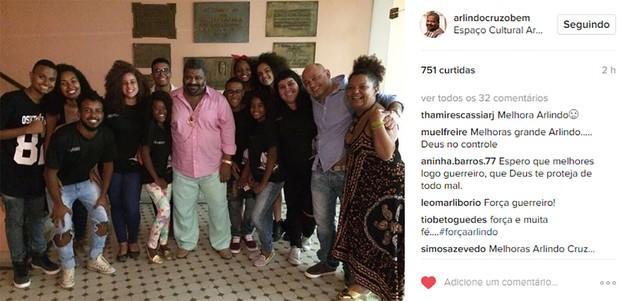 Arlindo Cruz em evento na quinta-feira