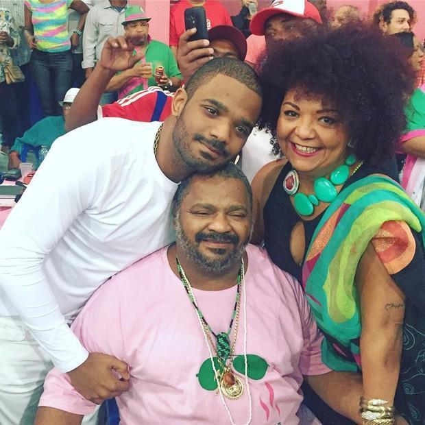 Arlindinho, Arlindo Cruz e Babi, esposa do cantor