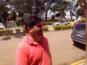 Prefeito de Ibirapuitã Rosemar Hentges depois do assalto. (Crédito: Reprodução)