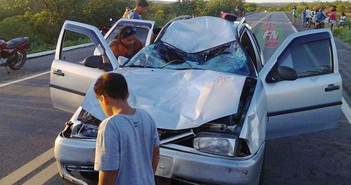 Ocupantes do outro veículo envolvido no acidente na BR-407 (Crédito: Divulgação)