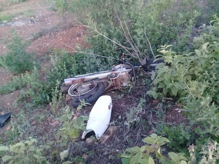 Moto envolvida no acidente na BR-407 (Crédito: Divulgação)