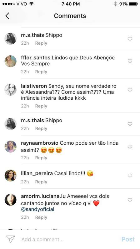 Sandy é trollada na Wikipédia e entra na brincadeira: "Alessandra?"