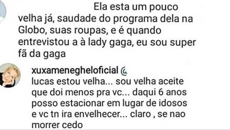 Xuxa é chamada de 'velha' responde seguidor: "Aceita que dói menos"
