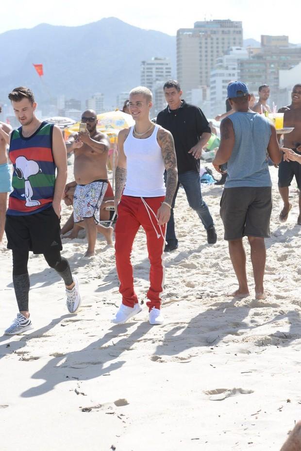 Justin Bieber em praia