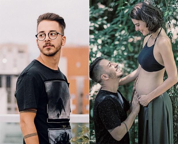 Junior e Monica Benini vão ser pais de um menino