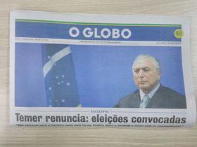 Edição falsa de O Globo anuncia renúncia de Temer