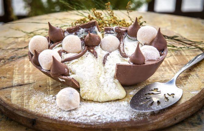 Receita: Ovo de páscoa de ninho com brigadeiro