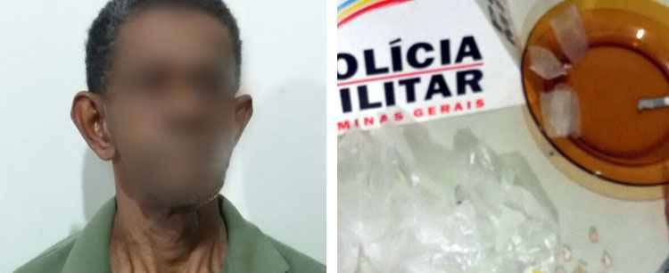 Idoso de 66 anos é preso em flagrante por tráfico de drogas