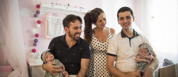 Avó "empresta" útero e gera netas para realizar sonho do filho