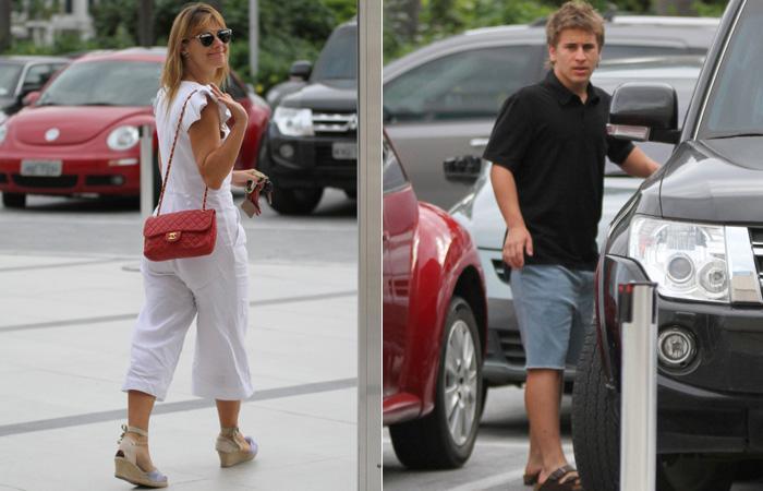Carolina e Davi flagrados na saida do shopping