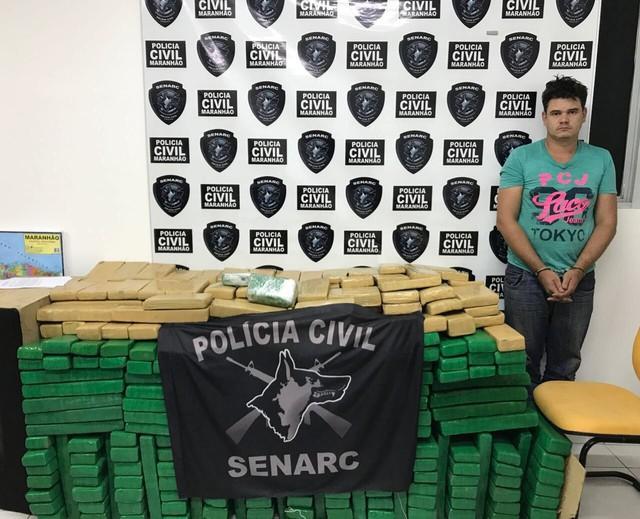 Droga apreendida com Wallace Fernandes Batista de Brito (Crédito: Divulgação)