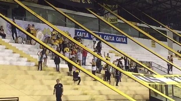 Torcedores do Criciúma provocaram a Chapecoense (Crédito: Reprodução)