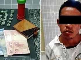 Polícia Militar captura jovem com 19 trouxas de maconha