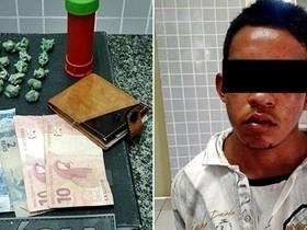 Polícia Militar captura jovem com 19 trouxas de maconha