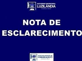 Prefeitura de Luzilândia divulga nota de esclarecimento