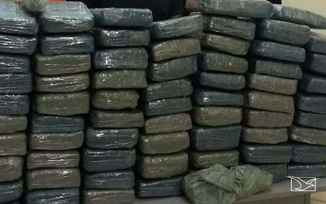 Droga apreendida em Santa Luzia (Crédito: Reprodução)