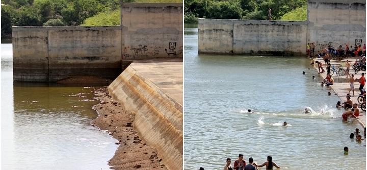 Em 4 meses paisagem da barragem do Rio Piracuruca muda totalmente