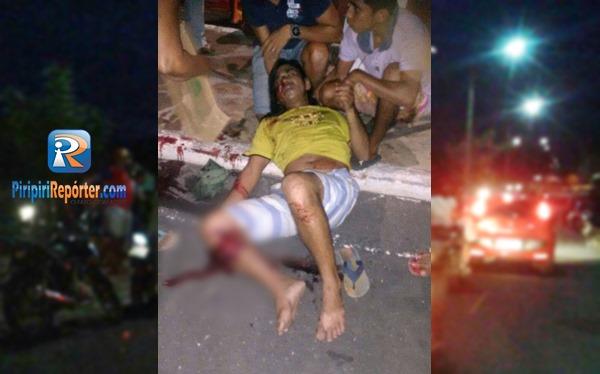 Motociclista fica gravemente ferido após acidente em Piripiri