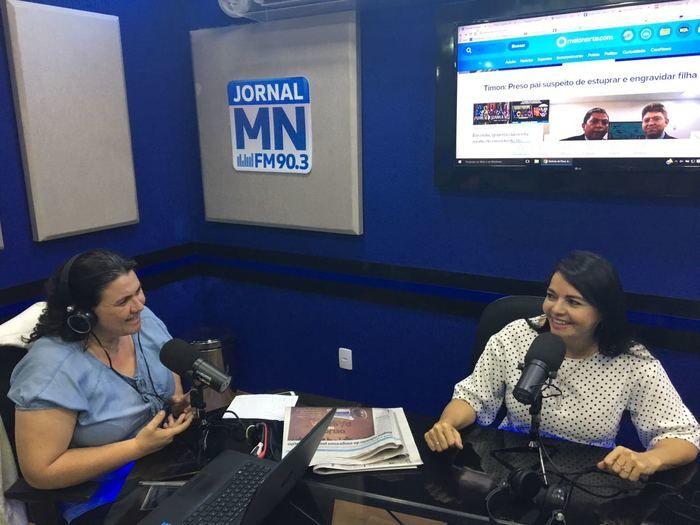 Teresa Britto durante entrevista (Crédito: Mikaelly Menezes/Portal Meio Norte)