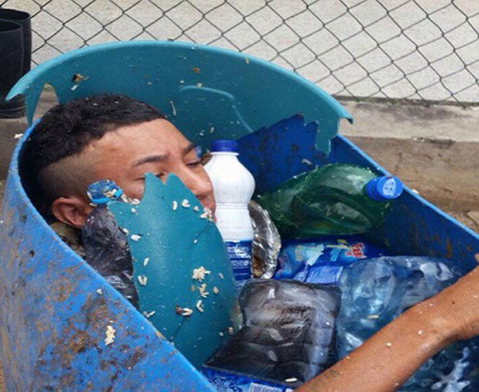 Detento tentou escapar de presídio escondido dentro de tambor de lixo (Crédito: Reprodução)