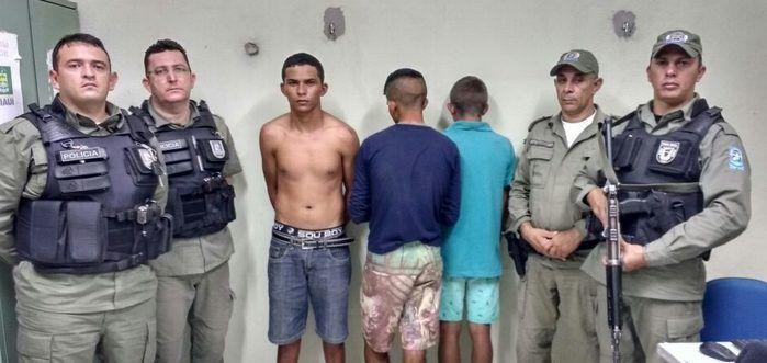 Trio capturado após perseguição na BR-316 (Crédito: Divulgação)