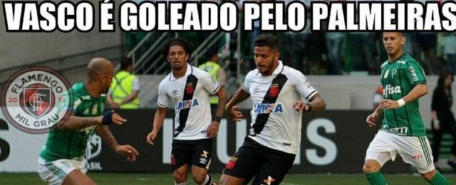 Vasco é alvo de piadas na web após sofrer goleada para o Palmeiras