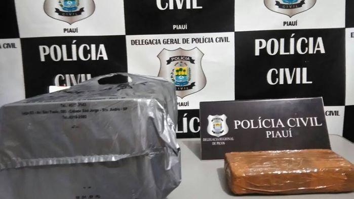 Cocaína apreendida em ônibus em Picos (Crédito: Divulgação)