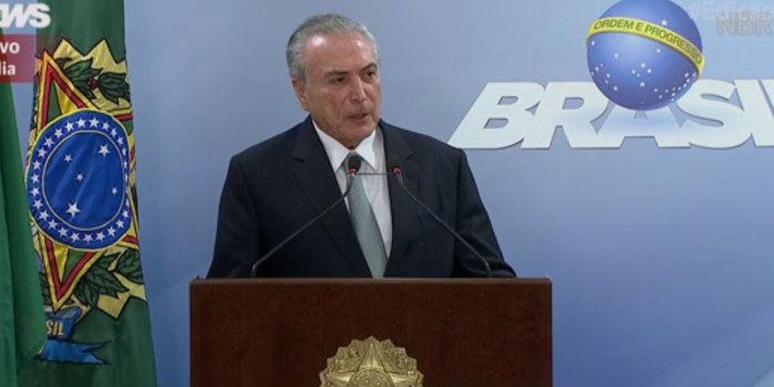 Pronunciamento de Michel Temer